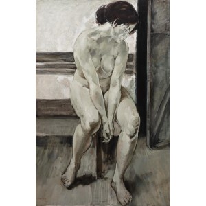 Maciej Lachur (1927 Zagórze - 2008 Otwock), Akt siedzącej, lata 1986-88