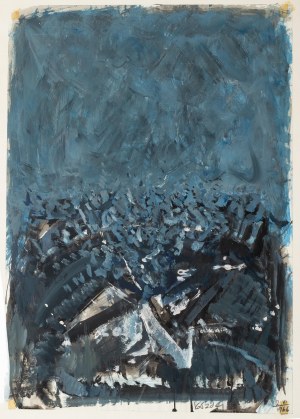 Aleksander Kobzdej (1920 Olesko in Ukraine - 1972 Warsaw), Blauer FELD 9, 12 June 1966
