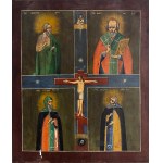 Four-field icon, Russia, 2nd half of the 19th century.