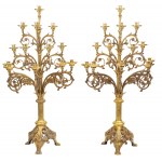Pair of candelabras, 1st half of 20th century.