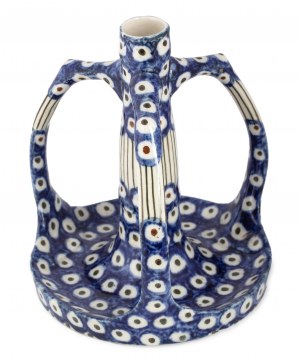 Świecznik ceramiczny,Bolesławiec, Julius Paul& Sohn, ok. 1920 r.
