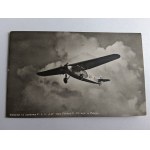 POSTCARD AIRPLANE 12 PASSENGER PLL FLIGHT TYPE FOKKER F VII WYK IN POLAND, PRE-WAR, 1936