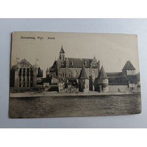 POCZTÓWKA MALBORK MARIENBURG, ZAMEK PRZEDWOJENNA 1915 R, STEMPEL