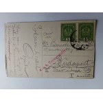POCZTÓWKA STRYJ ULICA TRYBUNALSKA, PRZEDWOJENNA 1917 R, STEMPEL, ZNACZEK