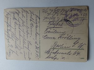 POHLEDNICE KRUKLANKI KRUGLANKEN, GIŻYCKO, MOST, PŘEDVÁLEČNÝ 1915, ZNÁMKA
