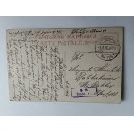 POCZTÓWKA ROSJA PETERSBURG, PRZEDWOJENNA 1916 R, STEMPEL