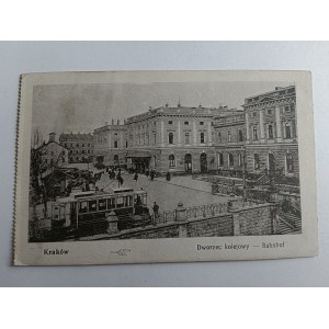 CARTE POSTALE GARE DE KRAKOW AVANT LA GUERRE 1917