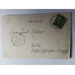 POCZTÓWKA MIĘDZYZDROJE MISDROY PRZEDWOJENNA 1901 R, ZNACZEK STEMPEL