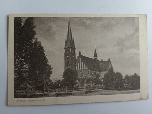 POHLEDNICE RABKA NOVÝ KOSTEL, PŘEDVÁLEČNÁ, POŠTOVNÍ ZNÁMKA