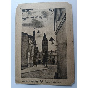 CARTE POSTALE SANOK KOŚCIÓŁ OO FRANCISKANÓW, TIMBRE, TIMBRE