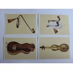 ENSEMBLE DE 9 CARTES POSTALES INSTRUMENTS FOLKLORIQUES POLONAIS, MUSÉE NATIONAL DE POZNAŃ, DUDUY, BASSE, LYRE, GAJDY