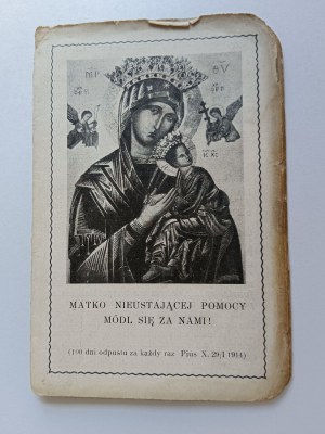 ZÁPISNÍ LÍSTEK PRO BRATRSTVO MB NEUSTÁLÉ POMOCI A SVATÉHO ALFONSE MARIA LIGUORIHO 1942, KRAKÓW