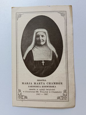 MODLITBA NOVÉNY, KRAKOV 1931, SESTRA MARJA MARTA CHAMBON, KONVERTITKA