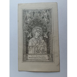 PRIÈRE KRAKOW 1892, CARDINAL DUNAJEWSKI, NAJŚW MARYJA PANNA NIEUSTAJĄCEJ POMOCY