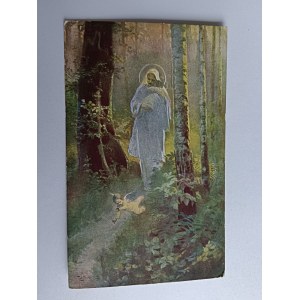 POCZTÓWKA MALARSTWO POLSKIE STACHIEWICZ LEGENDA O MATCE BOSKIEJ AVE MARIA