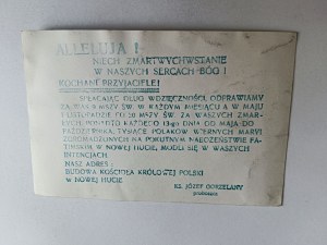 OBRÁZEK CIHLOVÉHO KRAKOVA, NOVÁ HUTA, STAVBA KOSTELA, KNĚZ JÓZEF GORZELANY