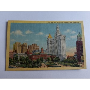 POCZTÓWKA STANY ZJEDNOCZONE, USA, NOWY JORK, NEW YORK CITY, CITY HALL, MUNICIPAL BUILDING