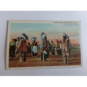 CARTE POSTALE ÉTATS-UNIS, USA, INDIEN, OSAGE INDIAN DANCERS, OKLAHOMA, PLUME