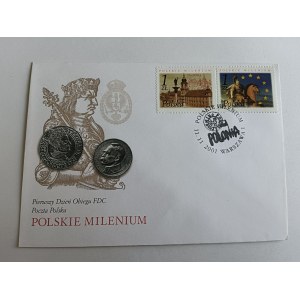 ENVELOPPE POLONAISE DU MILLÉNAIRE, TIMBRE