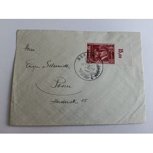 KOPERTA POZNAŃ POSEN, ZNACZEK STEMPEL, 1941 R