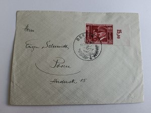 POSEN POZEN ENVELOPE, STAMP STAMP, 1941