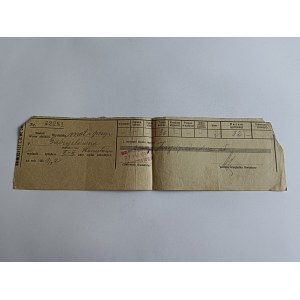KWIT ZAPŁATY ZA STUDIA LWÓW 1931, WYDZIAŁ MAT-PRZYRODNICZY