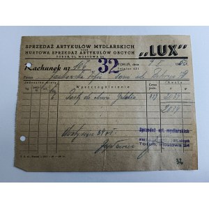 TORUŃ RACHUNEK SPRZEDAŻ ARTYKUŁÓW MYDLARSKICH LUX
