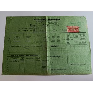 ENREGISTREMENT DE LA POLICE DE LA PENSÉE, TIMBRE 1943