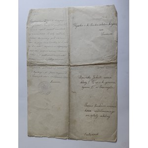 LETTRE AU CONSEIL SCOLAIRE 1897 PAR JAKÓB STOPINSKI