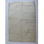 LETTRE AU CONSEIL SCOLAIRE 1897 PAR JAKÓB STOPINSKI