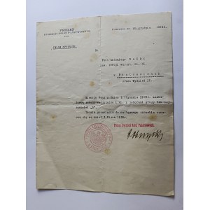 KATOWICE, DOPIS, PKP, ŘEDITELSTVÍ STÁTNÍCH DRAH 1928, ZNÁMKA, PIOTROWICE
