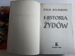PAUL JOHNSON, HISTORY OF THE JEWISH PEOPLE, KRAKOW 1994