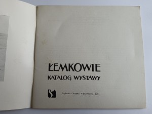 ANTONI KROCH, ŁEMKOWIE KATALOG WYSTAWY MUZEUM OKRĘGOWE W NOWYM SĄCZU GALERIA DAWNA SYNAGOGA FEBRUARY-JUNE 1984