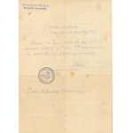II RP, Dowództwo 38. P.P. Strzelców Lwowskich. Poświadczenie, 1920 (351)