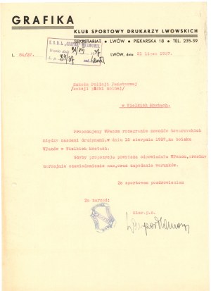 Grafika Sports Club Lviv, magazine, 1937 (360)