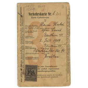 Karta cyrkulacyjna, Bytom 1934. Znaczki revenue (303)