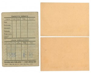 Polish Motor Association, course booklet and 2 invitations. Total of 3 pcs. (310)