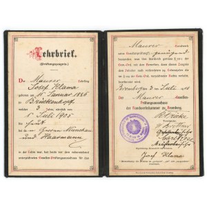 Świadectwo czeladnicze, Bydgoszcz 1908 (313)