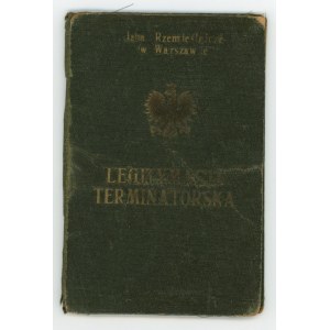 Legitymacja terminatorska, Warszawa 1938 (314)