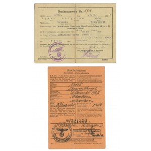GG, Warszawa-Ursus zestaw dokumentów 2 szt., 1943 (116)