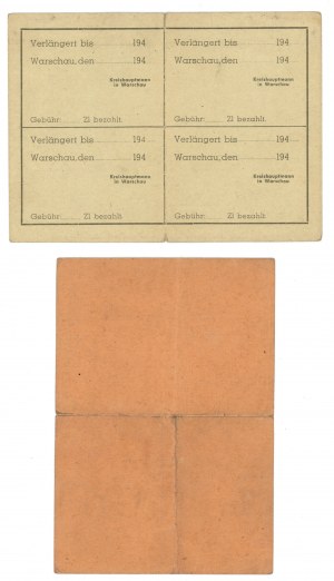 GG, Warsaw-Ursus set of documents 2 pcs, 1943 (116)