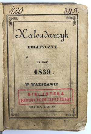 Political calendar for 1839 (220)
