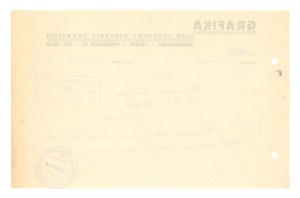 Graphics Sports Club Lviv. Letter dated 1937. (371)