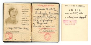 II RP Mareck Commuter Railway - Discount with teacher's card, 1938. (146)