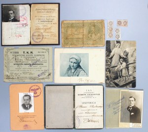 Set of documents one person at a time, 13 pieces. (230)