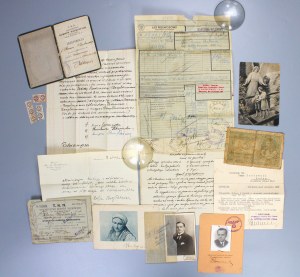 Set of documents one person at a time, 13 pieces. (230)