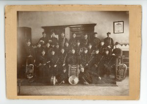 II RP Torun - Orchestra. Railroad Military Preparedness. Photograph with certificate (500)