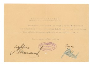 II RP Torun - Orchestra. Railroad Military Preparedness. Photograph with certificate (500)