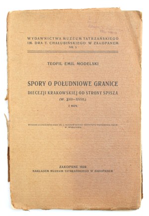Modelski T. E. - Disputes over the southern boundaries of the diocese of Cracow from Spiš (521)