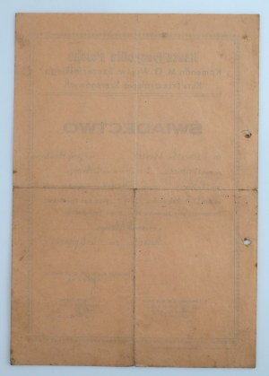 Certificate, Private Training Course, Szczecin 1946 (213)